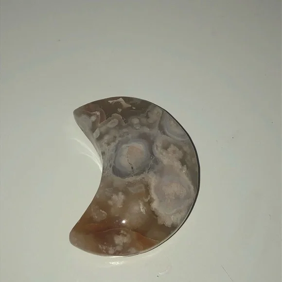 Flower agate moon🤍 - Picture 1 of 2